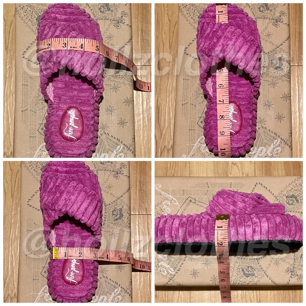 Free People Two Days In Ibiza Terry Slides Orchid 6 - Picture 9 of 16